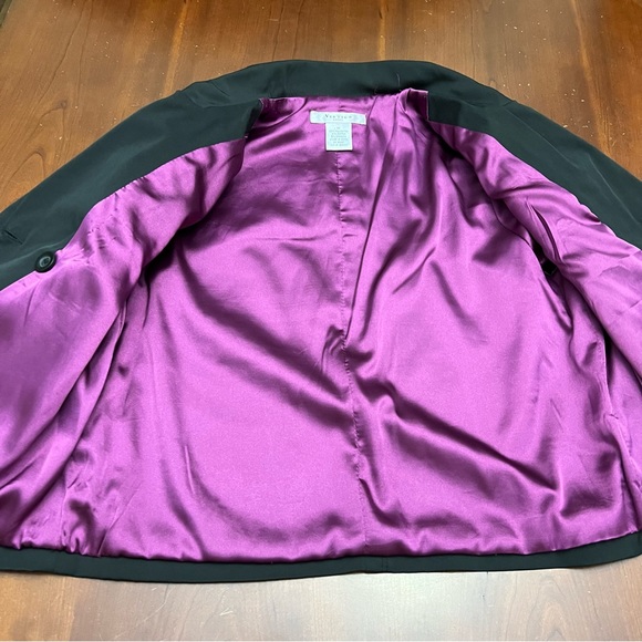 Vertigo Paris crop 3/4 sleeve trench short jacket coat shacket blazer black M - Picture 12 of 13